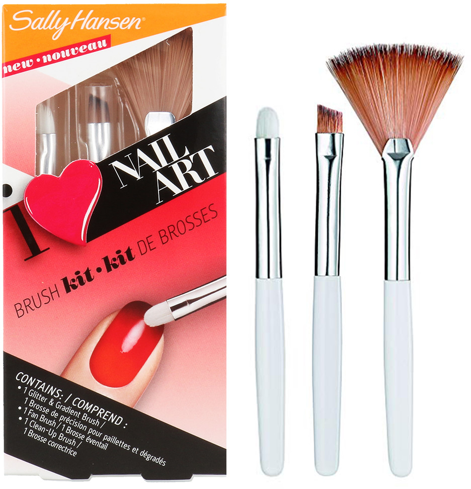 Sally Hansen I Heart Brush Nail Art Kit Zestaw Pędzli Do Zdobienia Paznokci