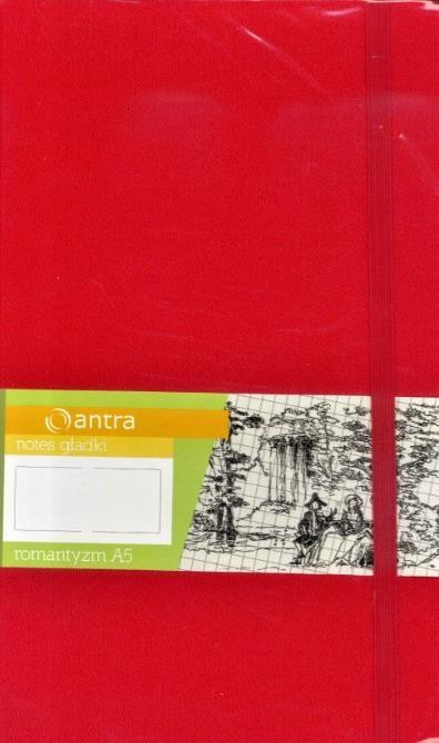 Antra Notes A5 Gładki Romantyzm Czerwony