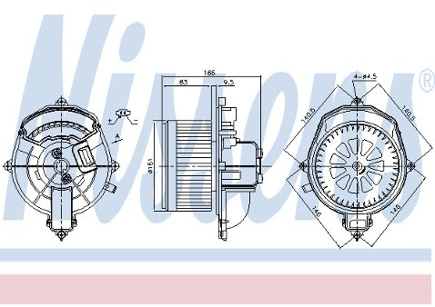 NISSENS Wentylator wnętrza 87288