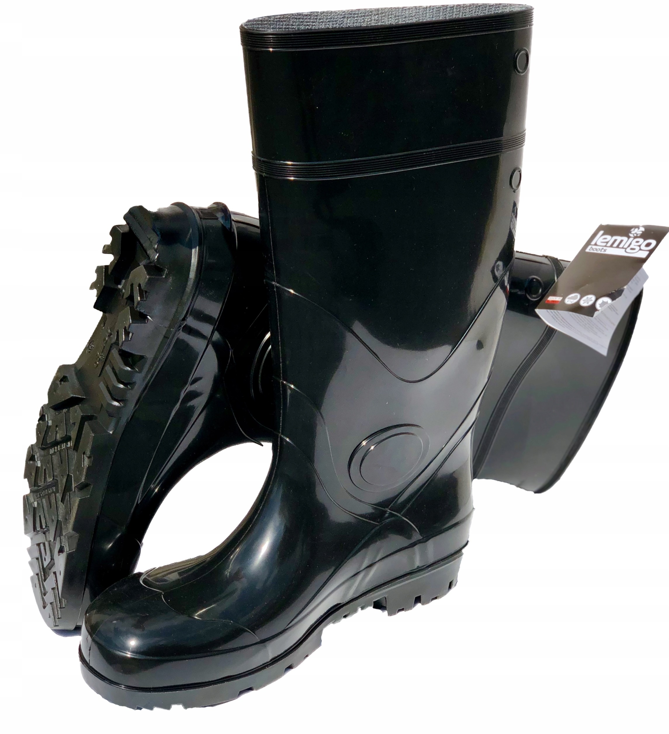 Lemigo Buty Wędkarskie Kalosze Polskie Czarne r 42