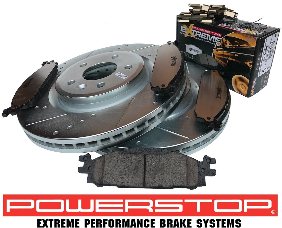 POWERSTOP Przednie klocki Z36 + WIERCONE tarcze hamulcowe 325mm POWERSTOP Ford Explorer 2011-2019 AR85137XPR+Z36-1508