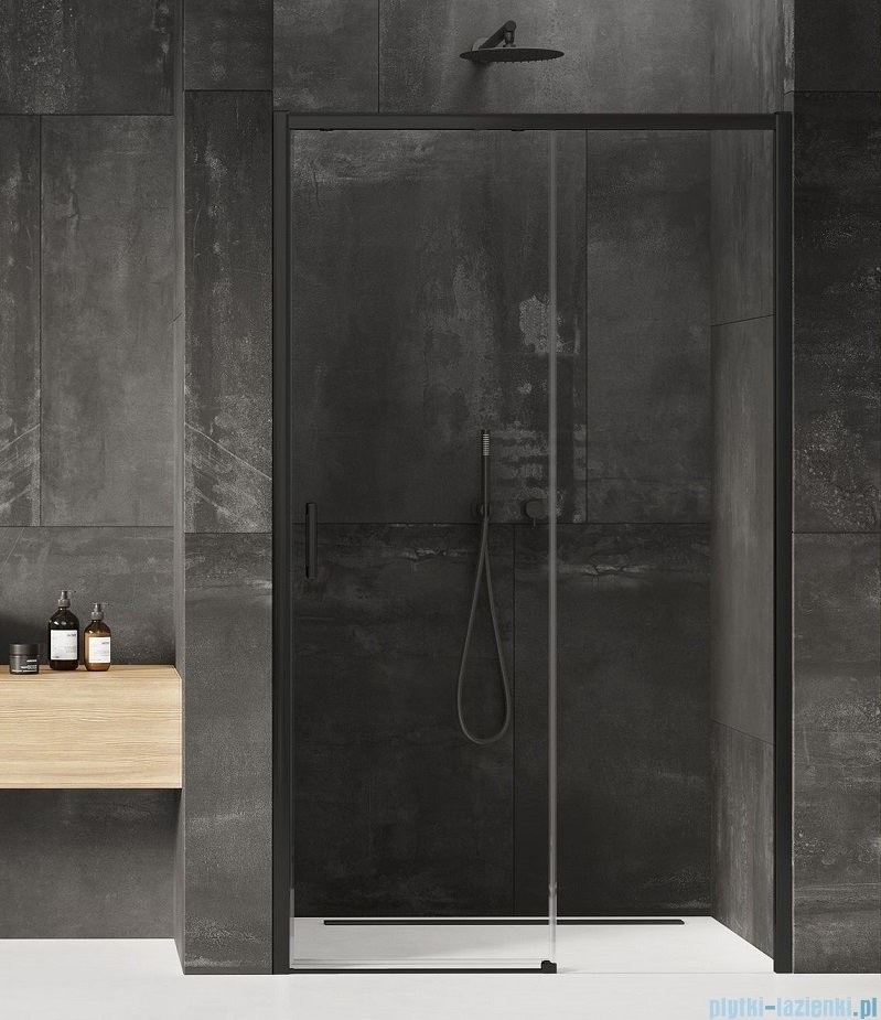 NEW TRENDY Prime Black drzwi wnękowe pojedyncze 110x200 cm prawa przejrzyste D-0319A |