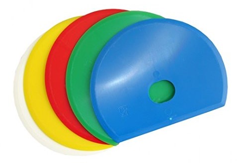 Maya Professional Tools Maya Professional Tools 81915-2 elastyczna szpachla do ciasta z otworem, okrągła, FBK/Higgien, 160 mm x 125 mm x 1,65 mm, niebieska 81915-2