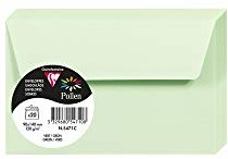 Clairefontaine 5471C opakowanie z 20 kopertami pyłki (w formacie FT30, 90 x 140 mm) 120 g zielony 5471C