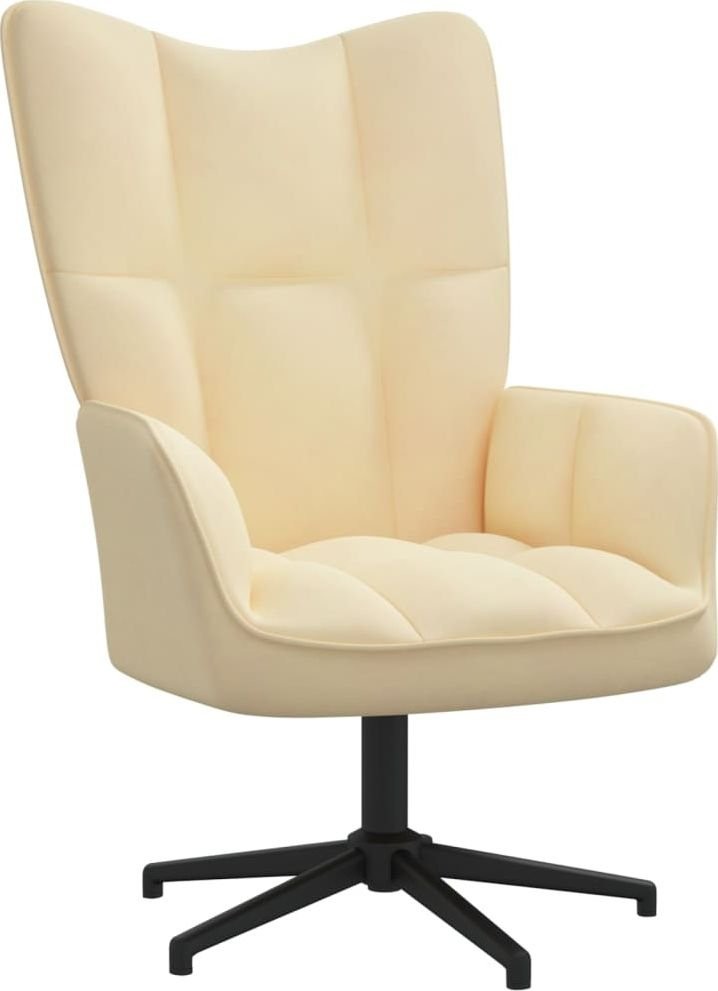 vidaXL Fotel kremowy obity aksamitem 328060