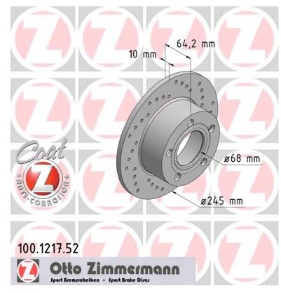 Zimmermann Tarcza hamulcowa 100.1217.52