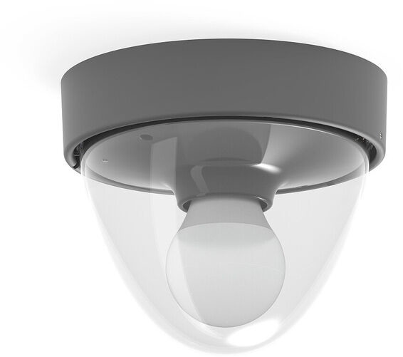 Nowodvorski Lampa sufitowa i ścienna NOOK SENSOR na e27 10W IP44 wys. 15cm grafit 7964