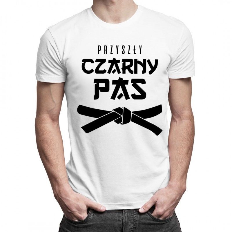 Przyszły czarny pas - damska lub męska koszulka z nadrukiem
