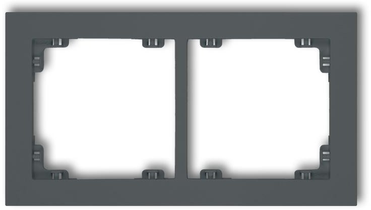 Karlik Deco grafitowy mat ramka 2-krotna 28DR-2 28DR-2