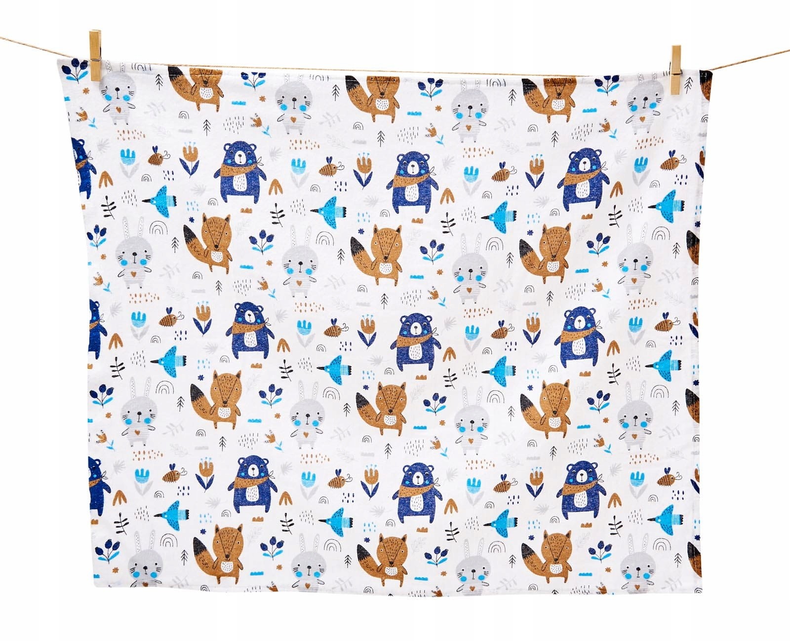 Bella Pieluszka flanelowa wzór: Friends Blue