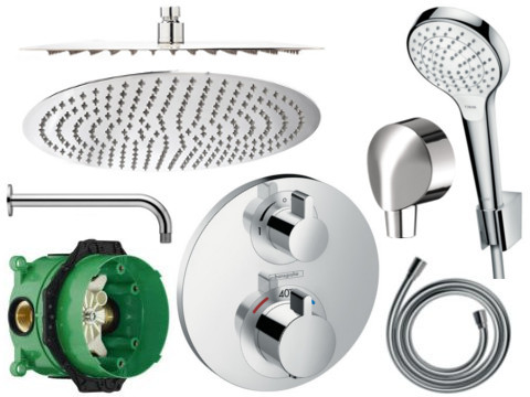 Hansgrohe Zestaw Bateria Termostat Deszczownica 30