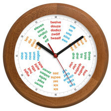 Atrix Zegar drewniany rondo poliglota ATW301PA