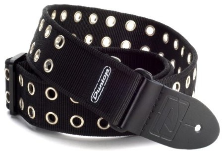 Jim Dunlop gitara pasek z oczkami Czarny 32381902001