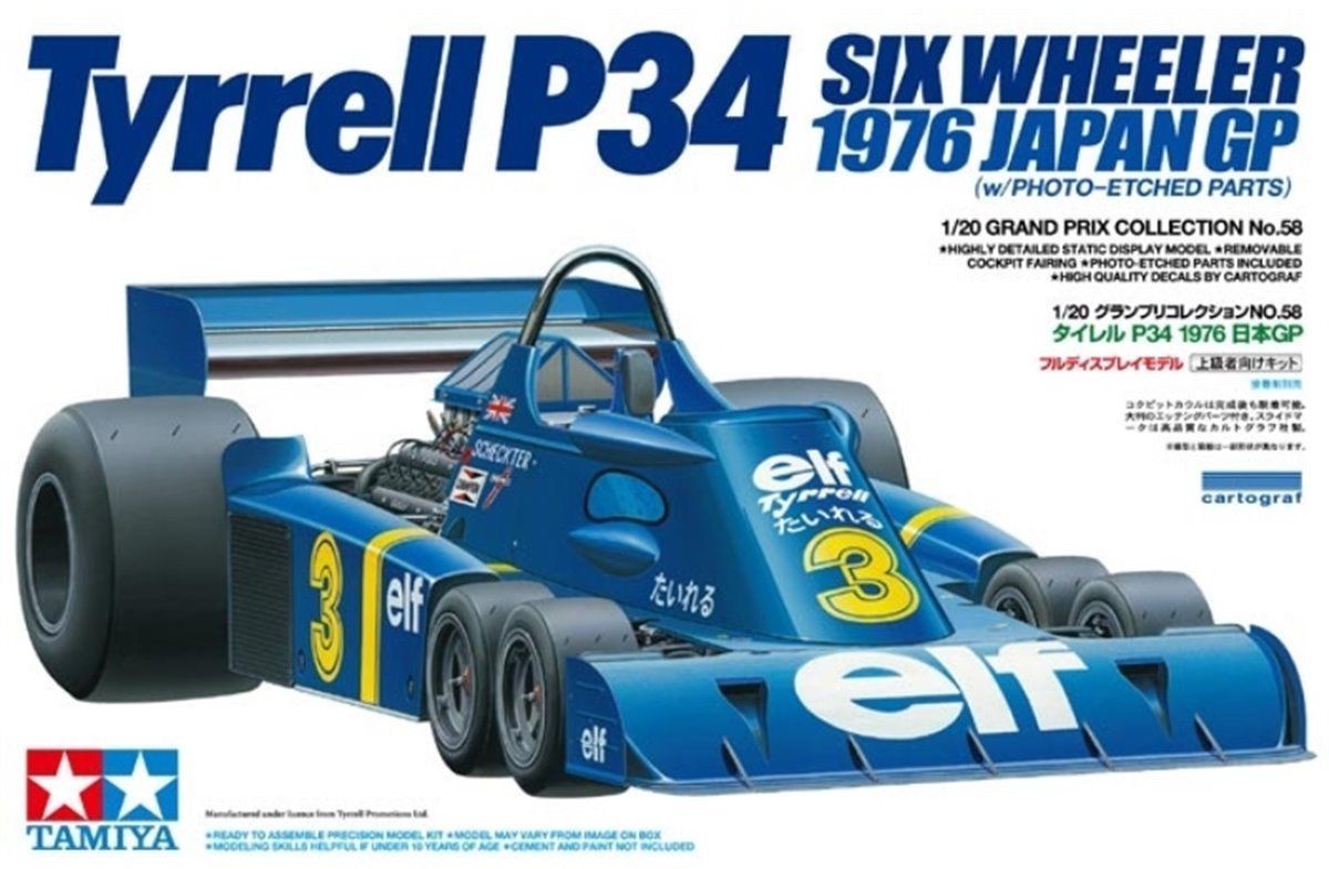 Tamiya TAMIYA  Tyrrell P34 Six Wheeler 1976 Japan GP (w/Photo-Etched Parts) 20058