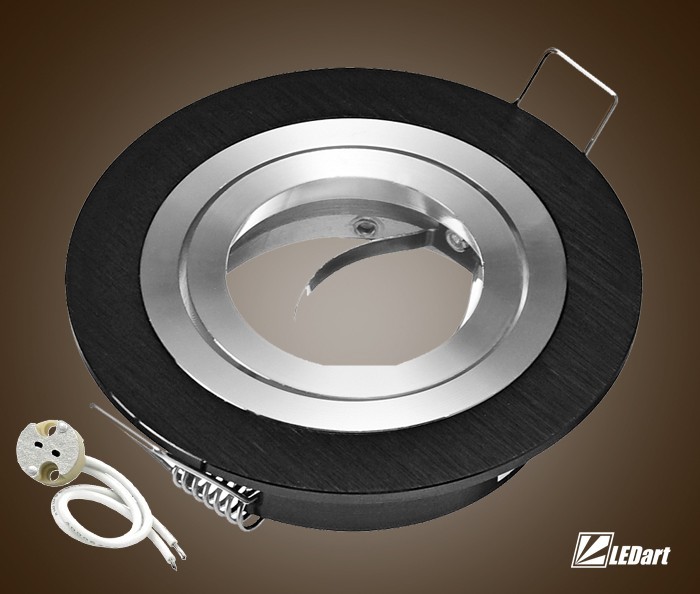 LEDart Oprawa sufitowa aluminium okrągła ruchoma czarny okrągła-czarna