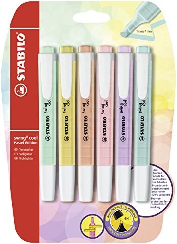 STABILO Textmarker  Stabilo Swing Cool Pastel Edition  6ER Pack  6 kolory B-52740-10