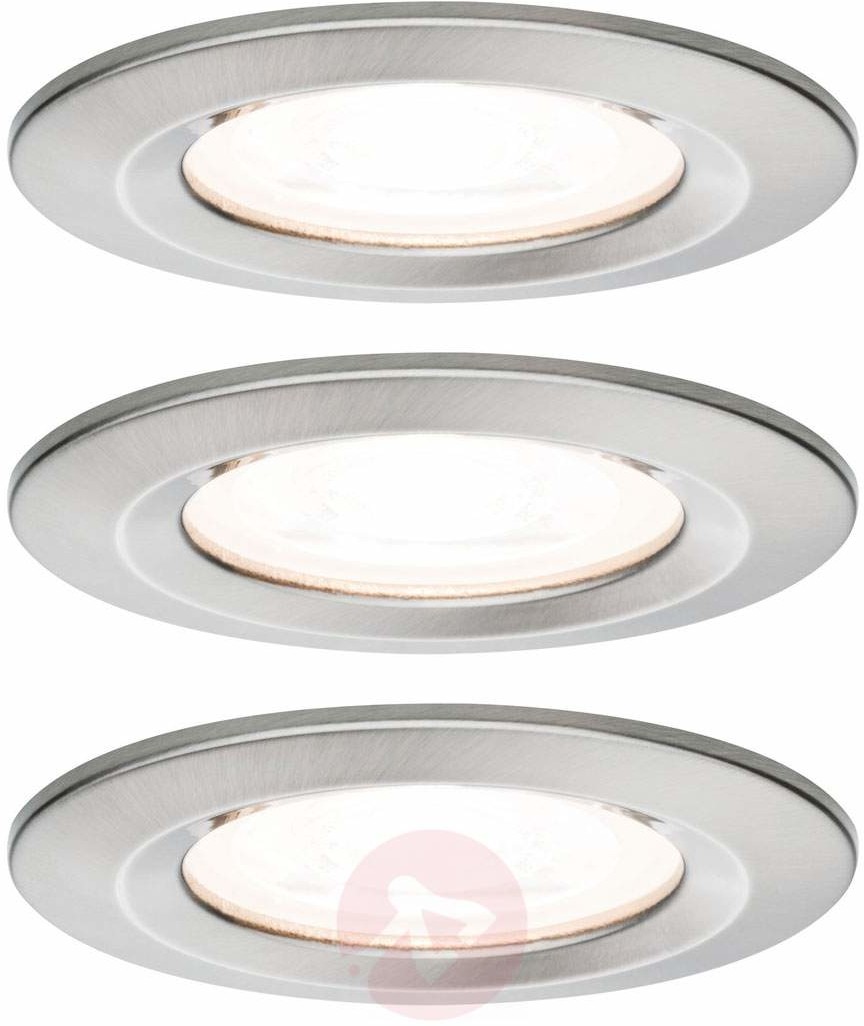 Paulmann 3 szt.spot LED Nova okrągły,IP44,żelazo