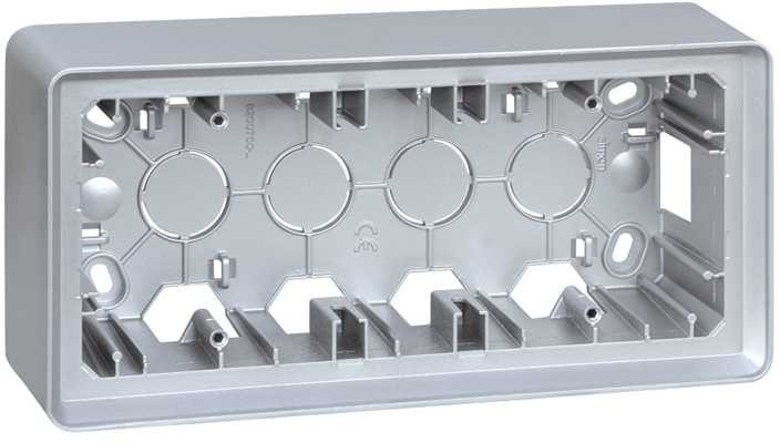 Kontakt KONTAKT_SIMON Puszka natynkowa potrójna DETAIL 82 Aluminium 8200770-093