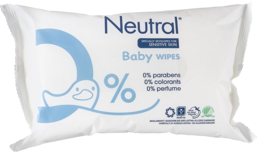 Neutral Neutral, Baby, chusteczki nawilżane dla dzieci, 63 szt.