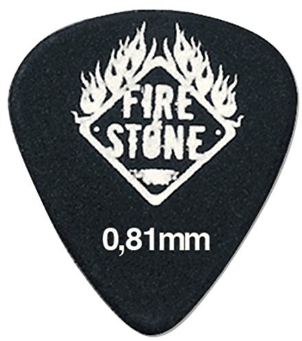 FireStone Plektron ognia/kostka klasyczna celuloidowa, kształt 351, 0,81 mm, czarny, 12 sztuk 523855