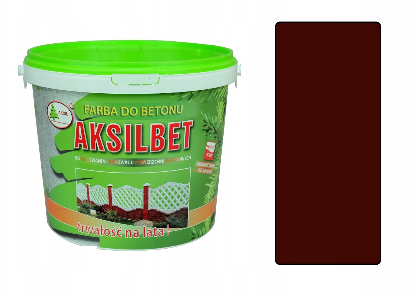 Aksilbet Farba do betonu muru 5L wiśnia ciemna
