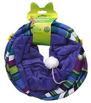 Dehner rozpychacz kot Tunnel Color XL,  25 cm, długość 90 cm, poliester, niebieski