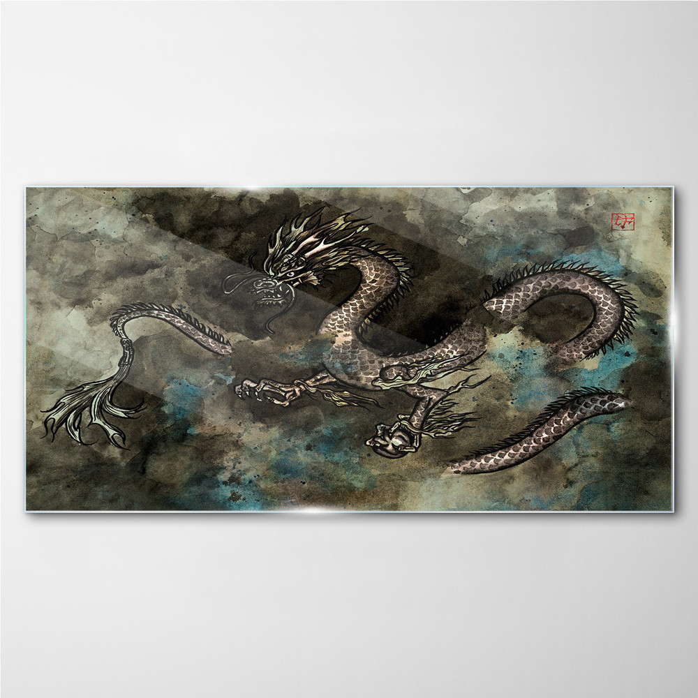 PL Coloray Obraz Szklany Azjatycki fantasy smok 100x50cm