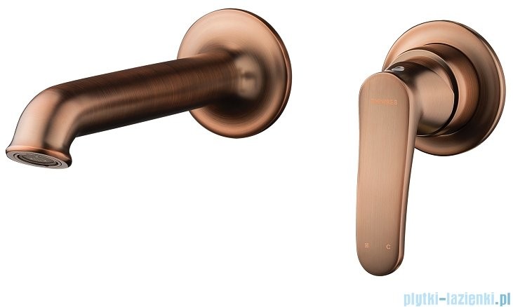 Omnires Art Deco bateria podtynkowa umywalkowa miedź antyczna AD5115ORB