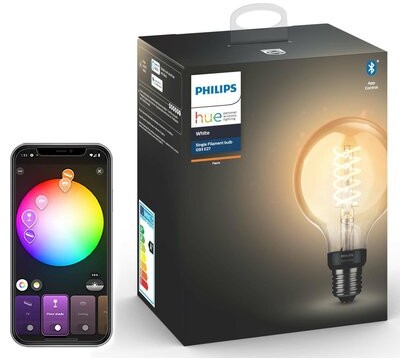 Philips Hue globe G93 E27 7W W 2100K BT filament