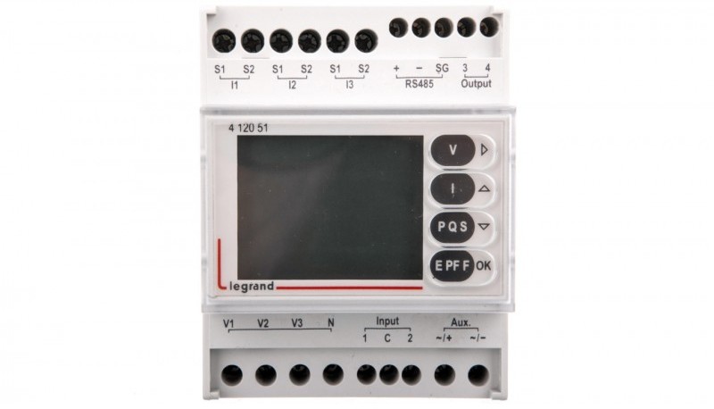 Legrand Analizator parametrów sieci EMDX3 TH35 RS485 412051 412051