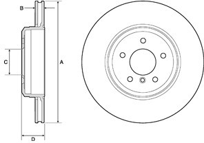 Delphi Tarcza hamulcowa BG4753C