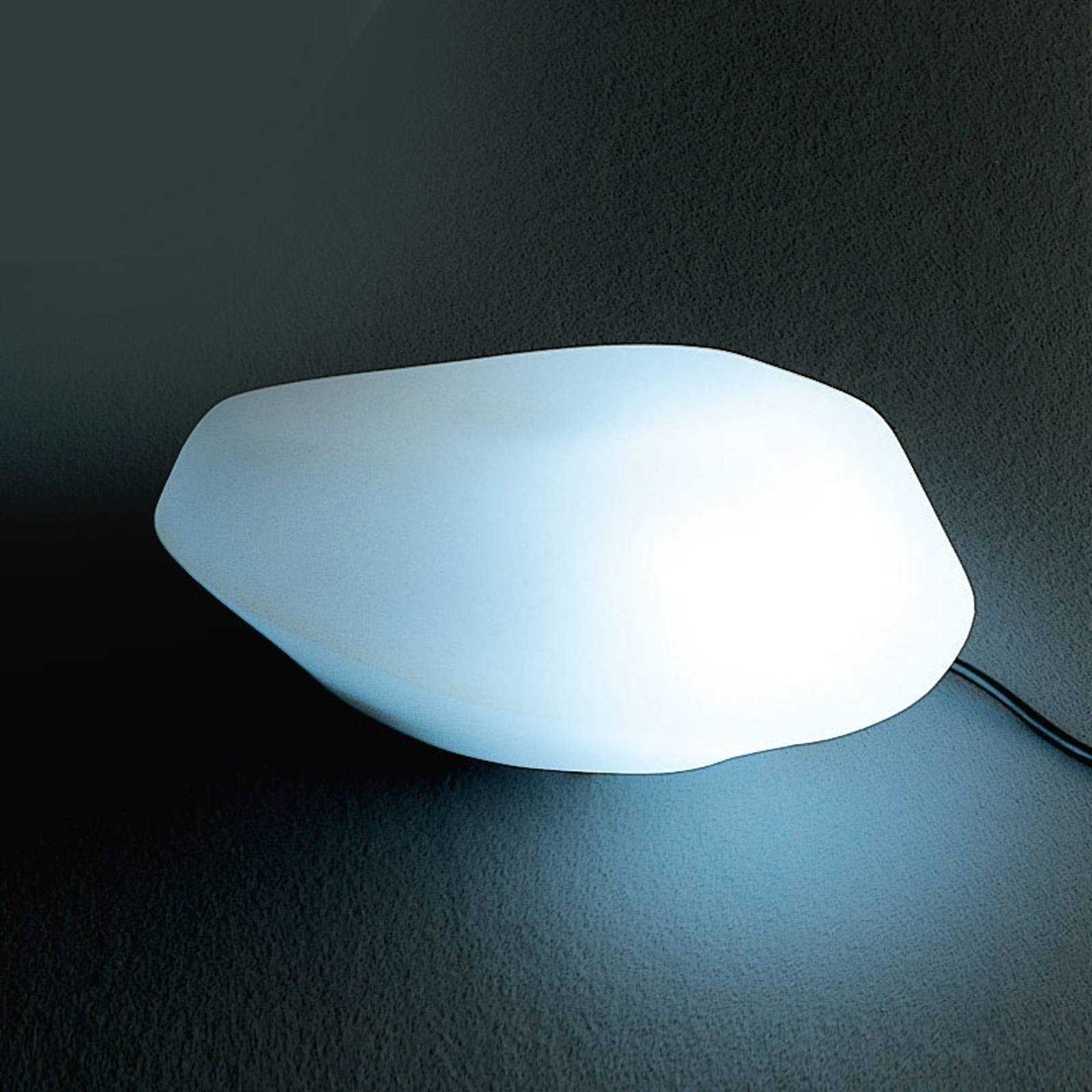Oluce Kunsztowna lampa dekoracyjna STONES, 27 cm, IP65