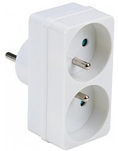 Perel Perel ROZGAŁĘŹNIK ELEKTRYCZNY 2 GNIAZDA SCHUKO EB2EU