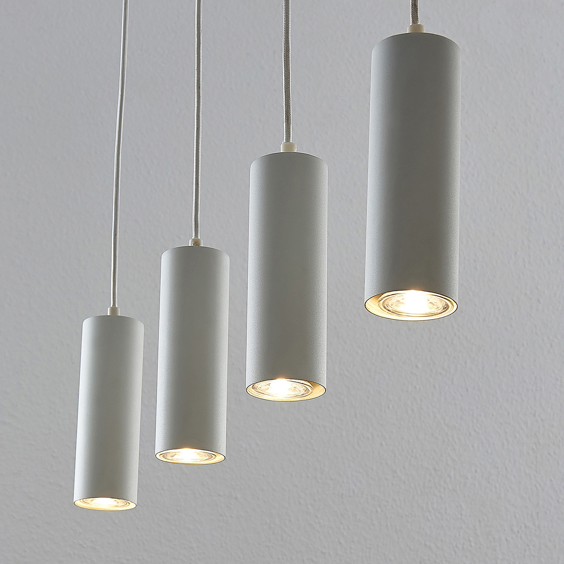Lindby Joffrey lampa wisząca, 4-punktowa, biała