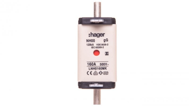 Hager polo Wkładka bezpiecznikowa NH00 160A gG 500V WT-00 LNH0160MK