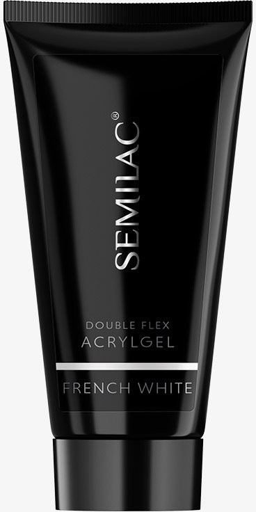 Semilac Diamond Cosmetics Akrylożel Double Flex Acrylgel French White 60ml