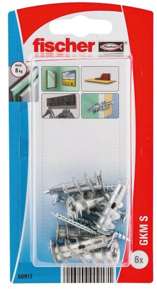 Fischer Kołki do g-k samowiercące metalowe 6 szt. 90917