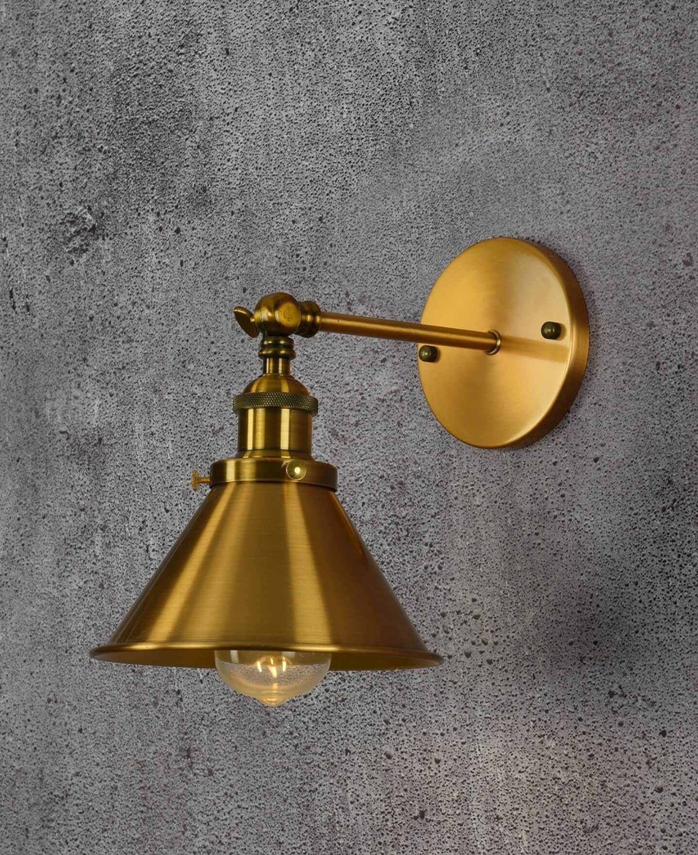 Lumina Deco Deco LAMPA ŚCIENNA KINKIET LOFTOWY MOSIĘŻNY GUBI W2