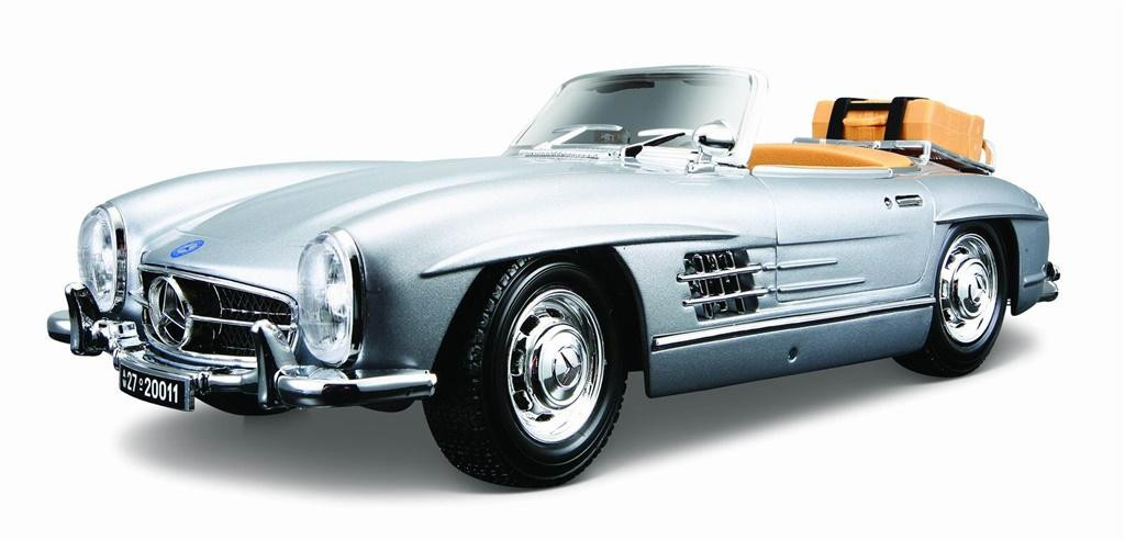 Bburago Mercedes-Benz 300 SL 1957 srebrny 1:18