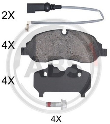 ABS All Brake Systems Zestaw okładzina hamulcowa hamulec tarczowy  a.b.s. 35075 35075