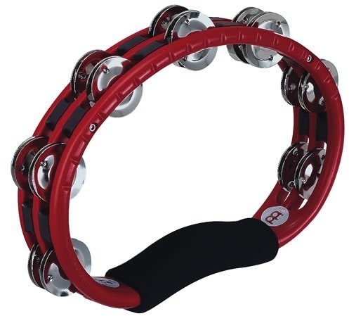 Meinl Percussion meinl Percussion Tambourine opasek zaciskowych ze stali (plastik) z ABS (2-rzędowy)  model ręki, czerwony TMT1R