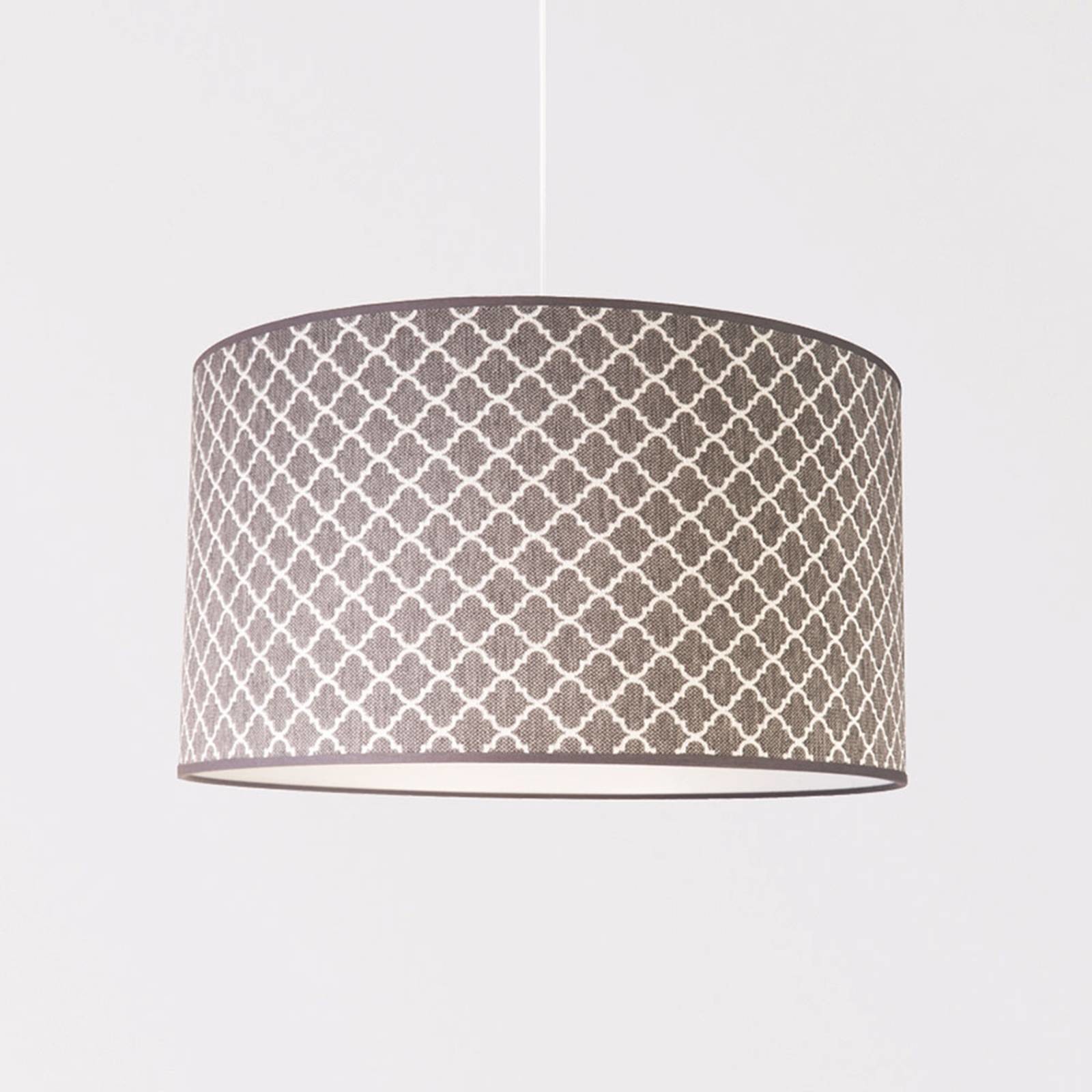 EULUNA Lampa wisząca Maroko, mały wzór, szara/biała