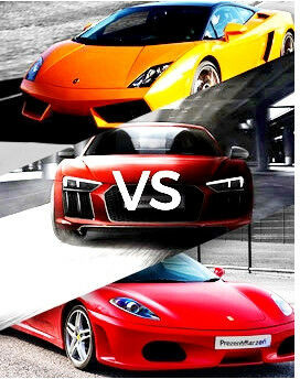 Jazda Lamborghini vs Audi vs Ferrari  wiele lokalizacji P0007410