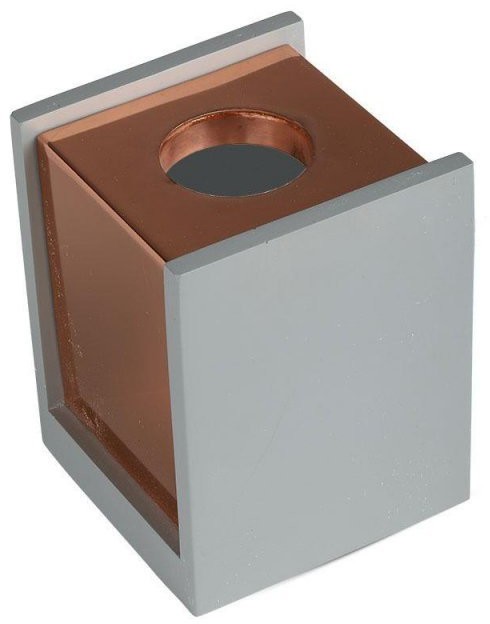 v-tac Oprawa V-TAC GIPS BETON GU10 Natynkowy Kwadrat Szary/Złoto VT-860
