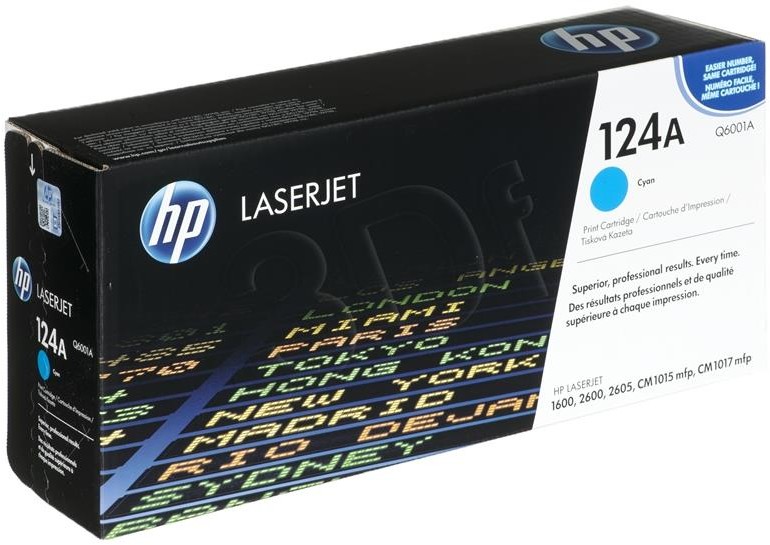 HEWLETT-PACKARD Toner HP Q6001A (oryginał HP124A HP 124A; 2 000 stron; niebieski) Q6001A