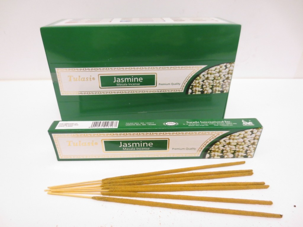 Sarathi International Inc. Kadzidełka TULASI Jasmine (jaśmin) - 15g tulasi03