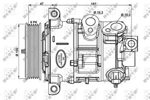 NRF Kompresor, klimatyzacja NRF 32882