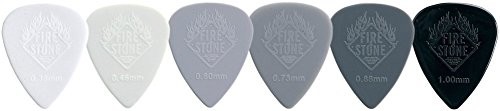 FIRE STONE Fire & Stone plektrum/Pick nylon, kształt 351, powierzchnia płaska, 0,46 mm, kremowa, 12 sztuk 523882