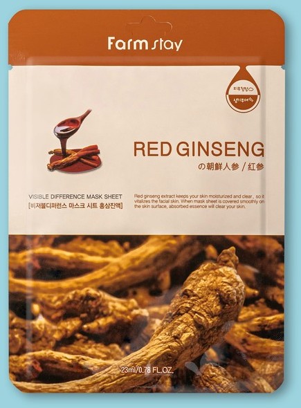 Farmstay Farmstay Visible Difference Mask Sheet Red Ginseng - 23 ml / 1 szt 2100246