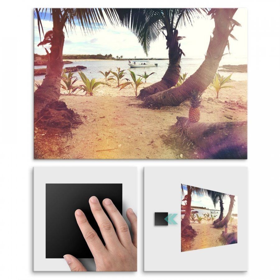 Pix4home Plakat metalowy tropikalna plaża L POS-L-02054